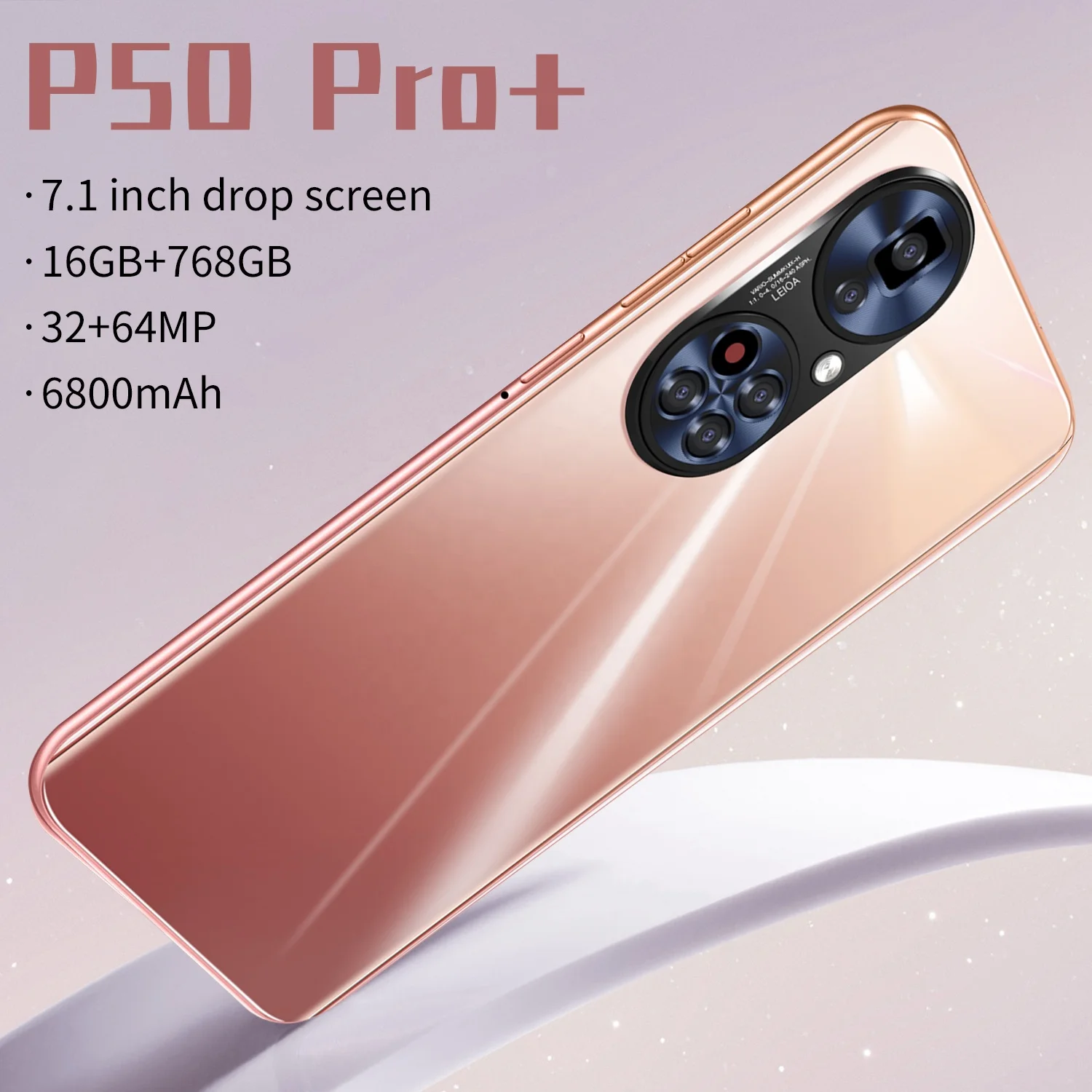 

P50 Pro 7.1 inch 6800mAh Cellphones Android 10.0 cheap strong battery 16GB+768GB rugged Smartphone 5G online shopping phone