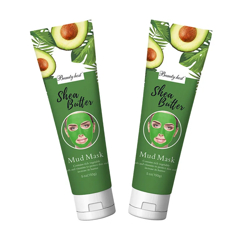 

100% Avocado Vegan Dead Sea Mud Mask Nourishing Hydrating Deep Cleansing Blackhead Remover Clay Mask Private Label