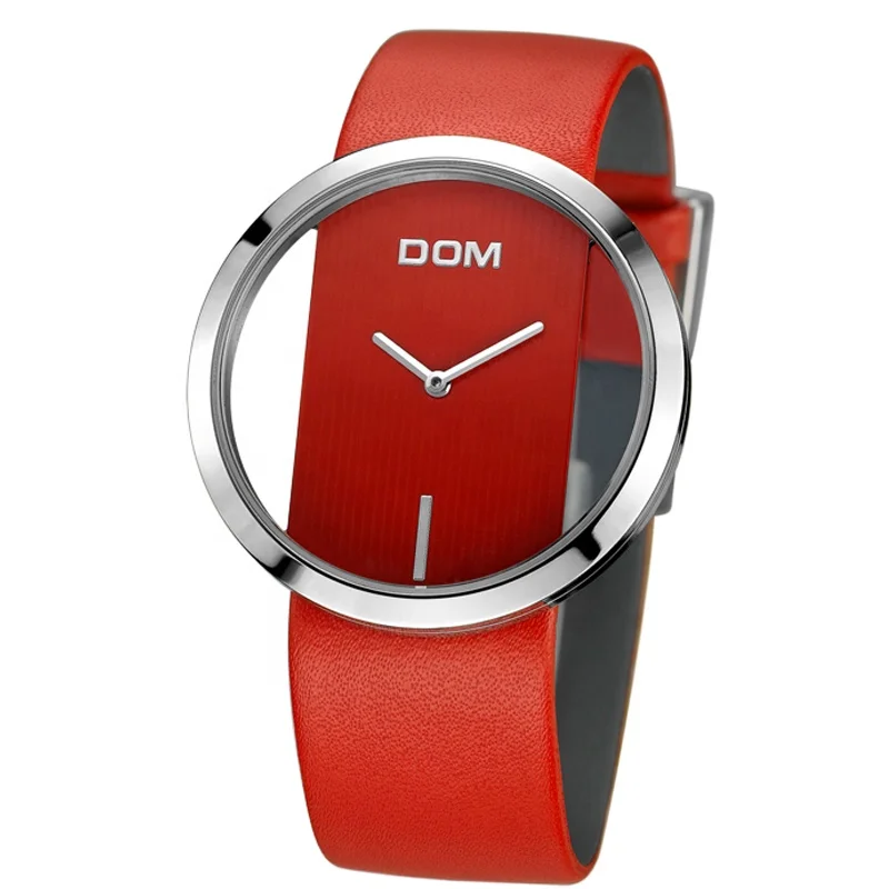 

DOM Brand Hot Selling Quartz Luxury Genuine Leather Elegant Ladies Watch, 7 color options