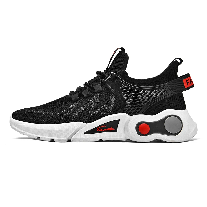 

men's casual running shoes stock walking style other trendy airforce shoes sports sneakers, Black;white