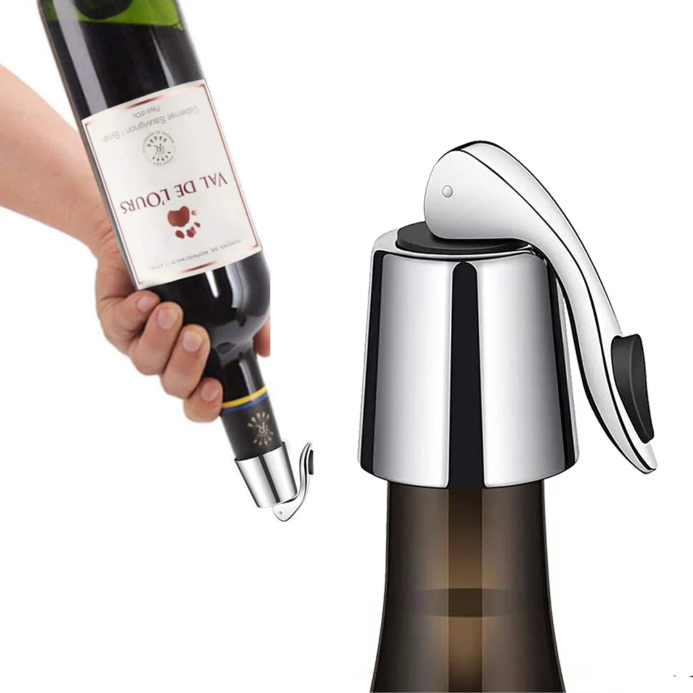 

Top Sellers 2021for Amazon Shipping to USA Amazon FBA Kitchen Bar Accessories BPA-free Stainless Steel Wine Bottle Stopper, Silver