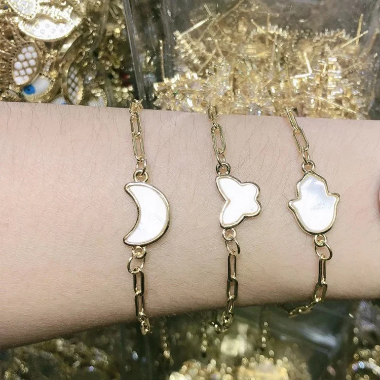 

Moon-Shape Abalone Shell  Bracelet