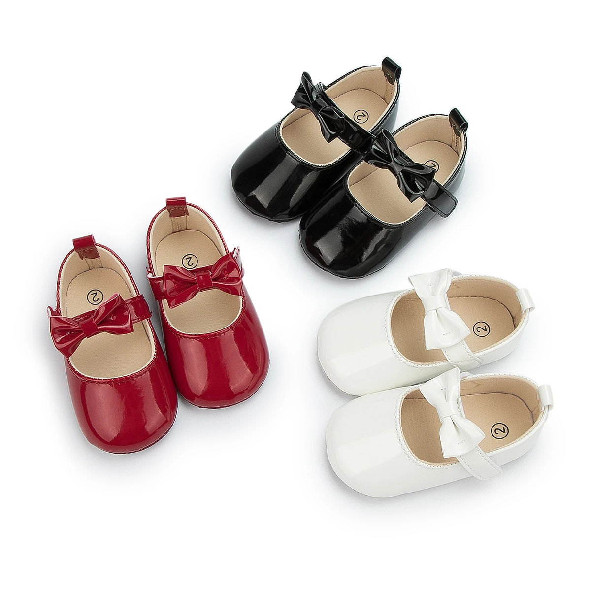 

New arrival summer Pu leather bowknot dress 0 18months Prince party baby girl shoes