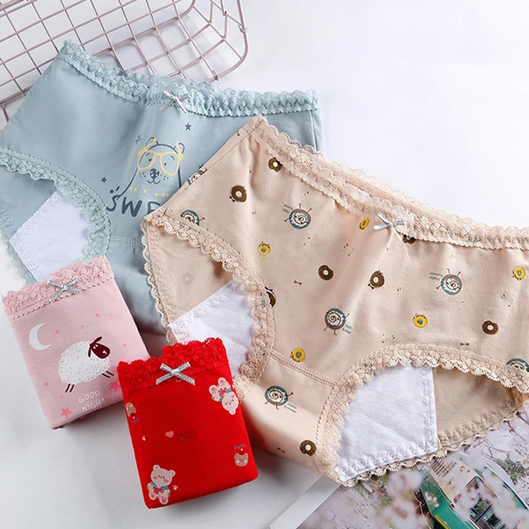 

Girls menstrual period leak-proof physiological underwear girls period holiday sanitary pants mid-waist menstrual pants