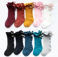 

60g/pairs Knee High Bows Princess Socks Baby Socks Long Tube Booties Vertical Kids Sock in-stock