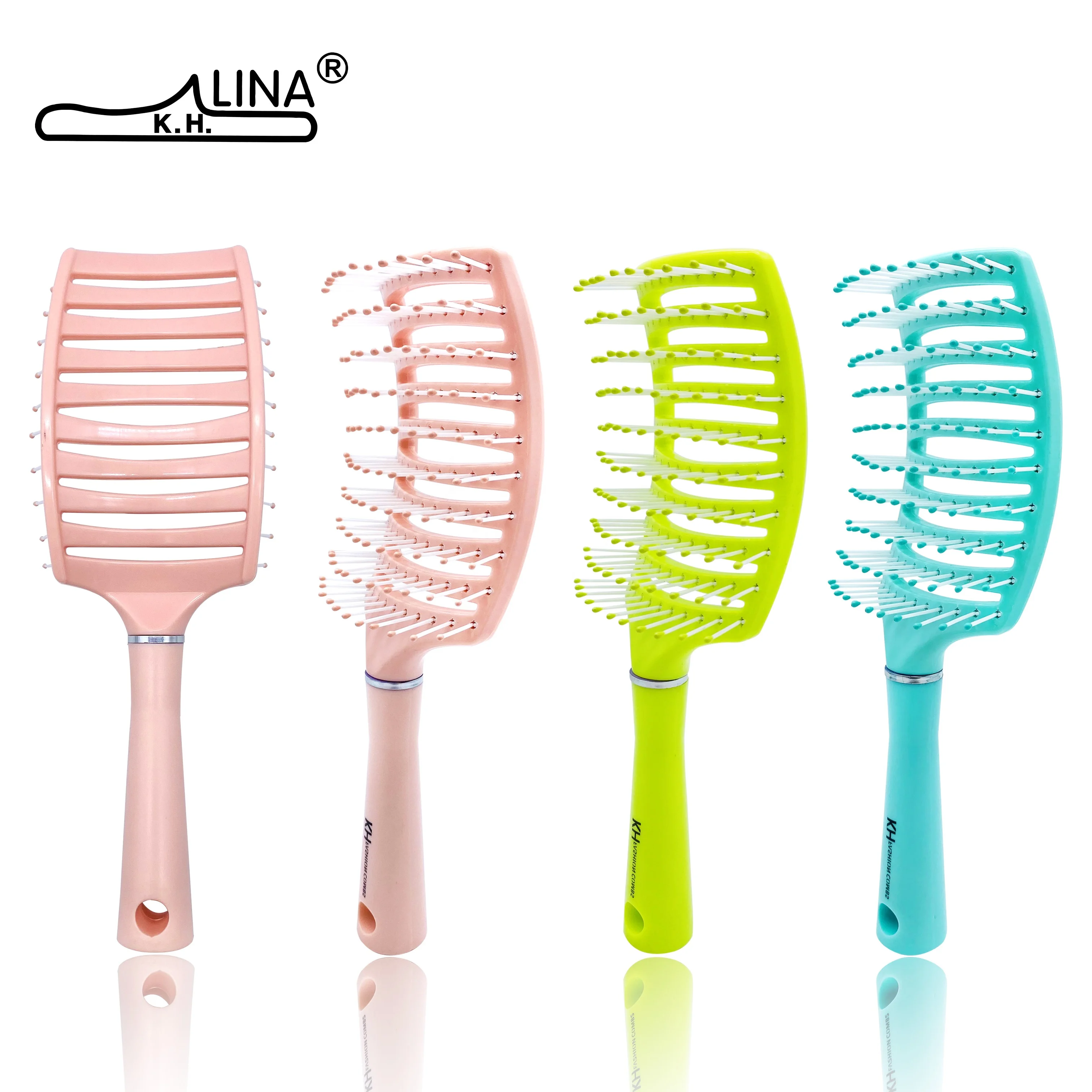 Hot Sale Curved Vented Styling Hair Brush blowing-drying Tool Fast Drying Hair Detangling hairbrush