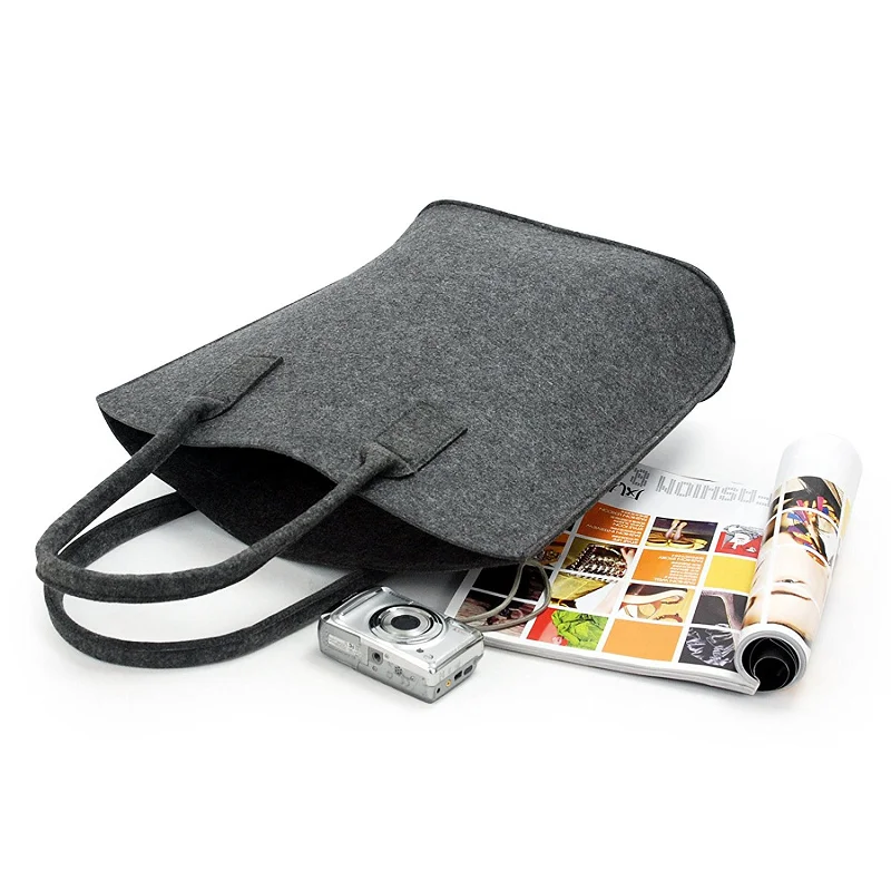 oem logo for you felt shopping bag with aluminium