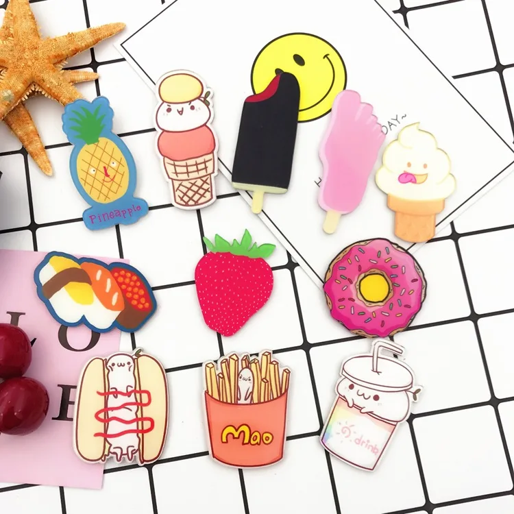 

Pretty Acrylic Brooch Various Ice Cream Shape Appearances Cartoon Cute Brooch