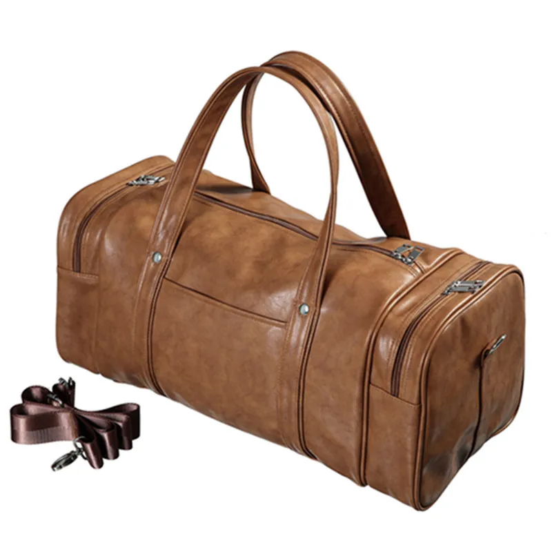 

Premium OEM Twinkle Leather Bags Bucket Travel Vegan Duffle Bag