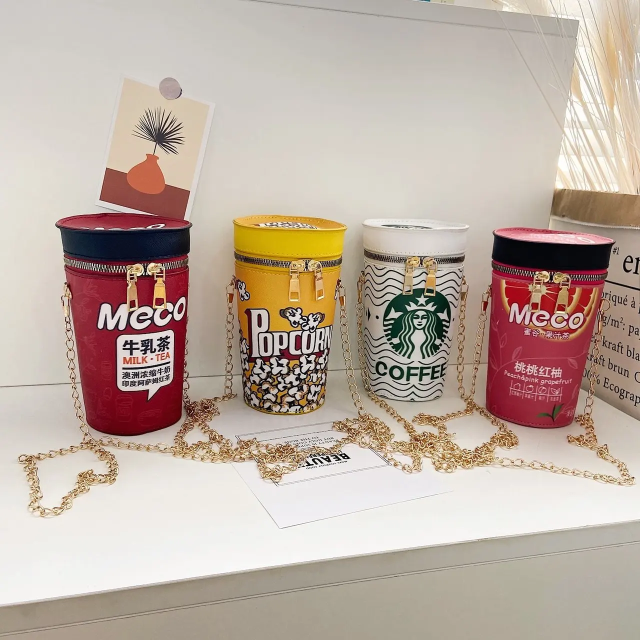 

Green Coffee Cup Pattern Fashion Pu Leather Young Girls Chain Bag Purses and Handbags Shoulder Bag Women Casual Tote Bag Pouch, Customized color