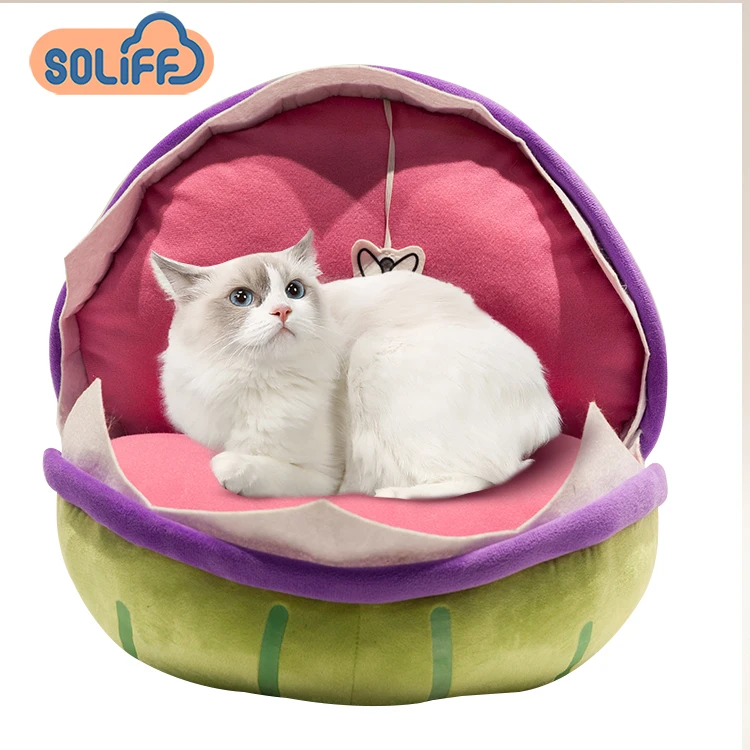 

2021 funny cute cartoon soft polyester cat bed