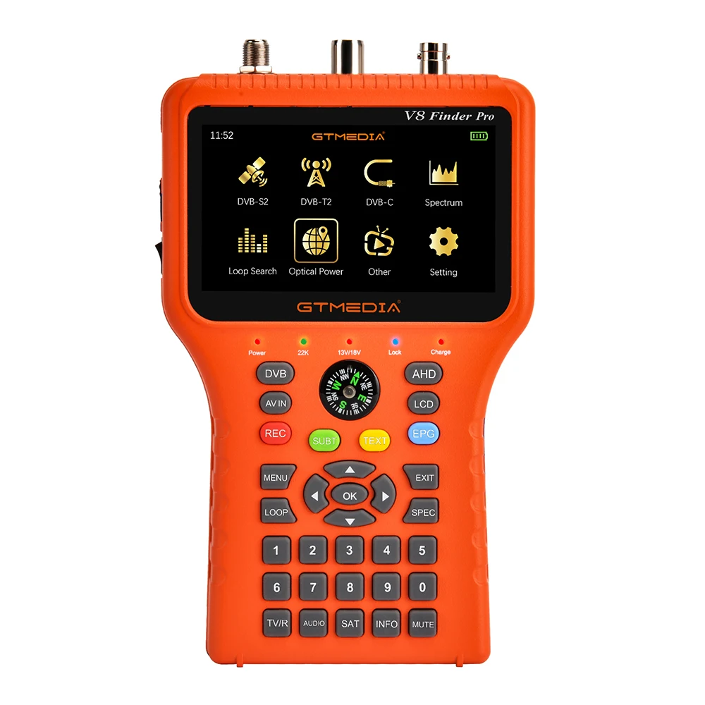 

GTMedia V8 Finder Pro Satellite Dish Adjustment Handheld Satellite Finder Meter Support DVB S2 T2 Cable Combo Signal Locator