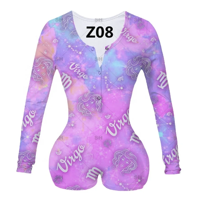 

Fashion Sexy zodiac sign onsie for women Comfortable long sleeve for Zodiac Sign One piece onesie, Customized color