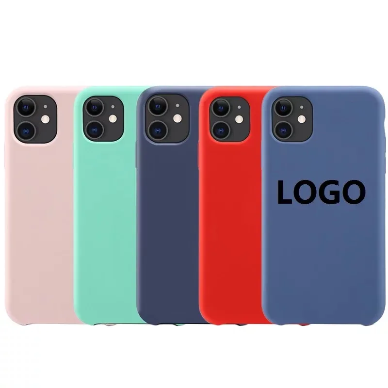 

Amazon Best Buy For iPhone SE 2020 6 7 8 11 X XR XS Max Liquid Silicone Cell Phone Case Logo,For iPhone 12 Silicone Phone Cases, 54 colors for choose