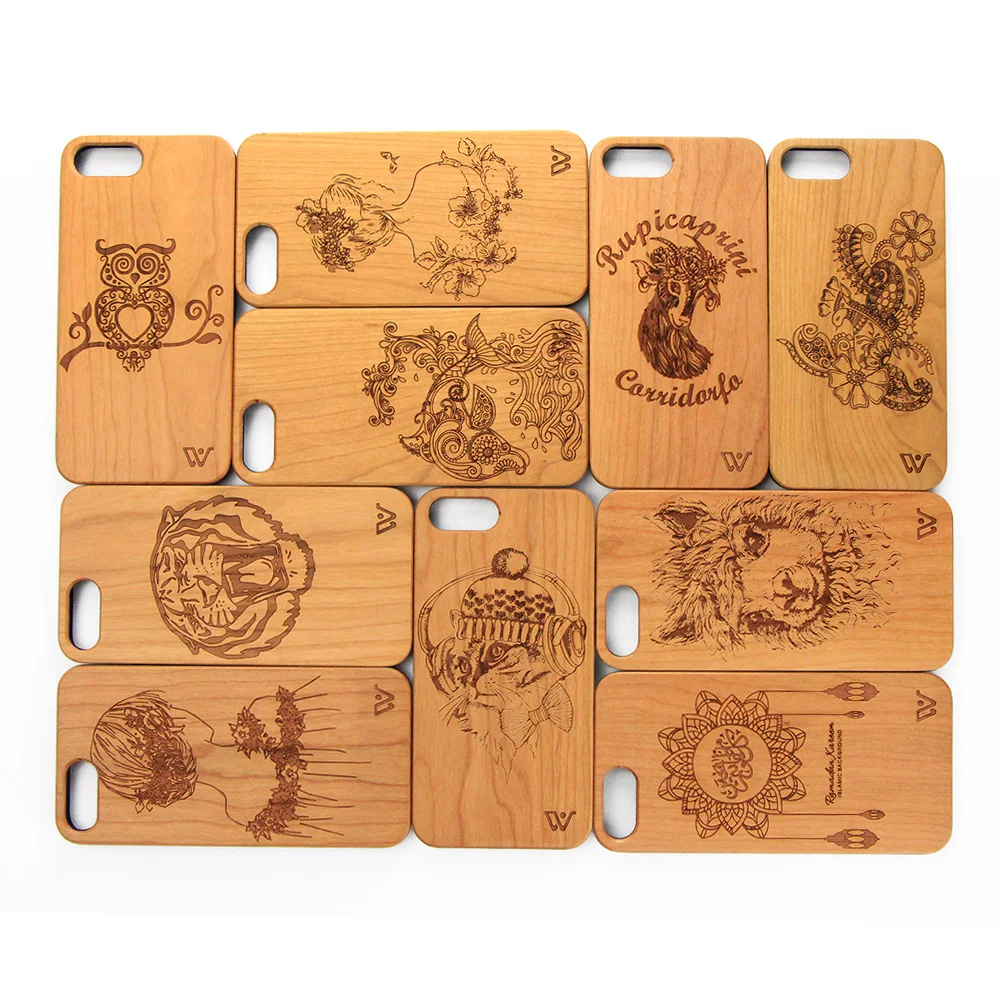 

Wholesale Natural Wooden Custom Engraver Shockproof Phone Case For iphone 11 12