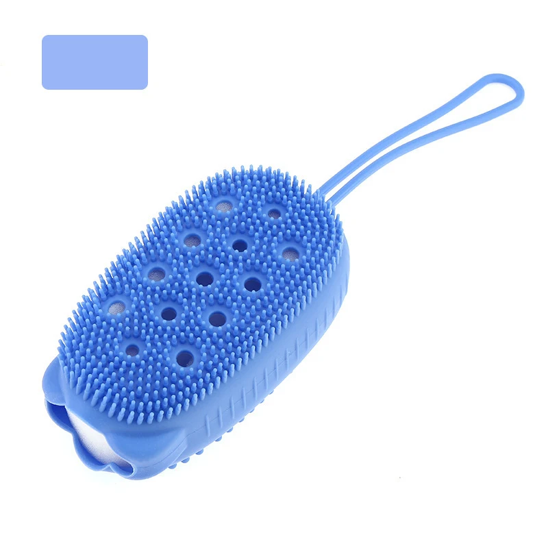 

Scrubbing artifact universal adult children cartoon bear-shaped shower massage double-sided bath brush, Purple, pink, blue,green