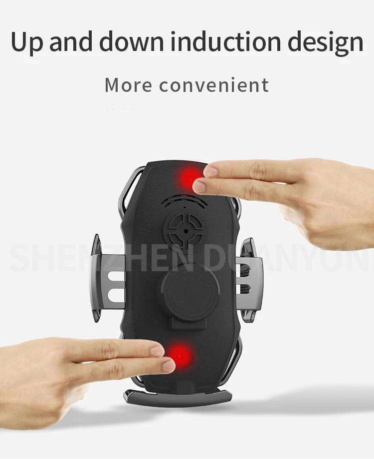 Real Factory Direct Touch Sensing Automatic Retractable Clip Fast Charging Wireless Car Holder Compatible Suit for iPhone Xs Max