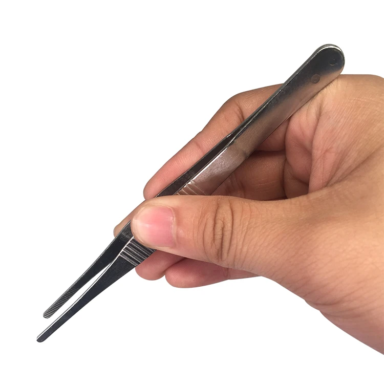 
hot sale Laboratory Stainless Steel Elbow tweezers 