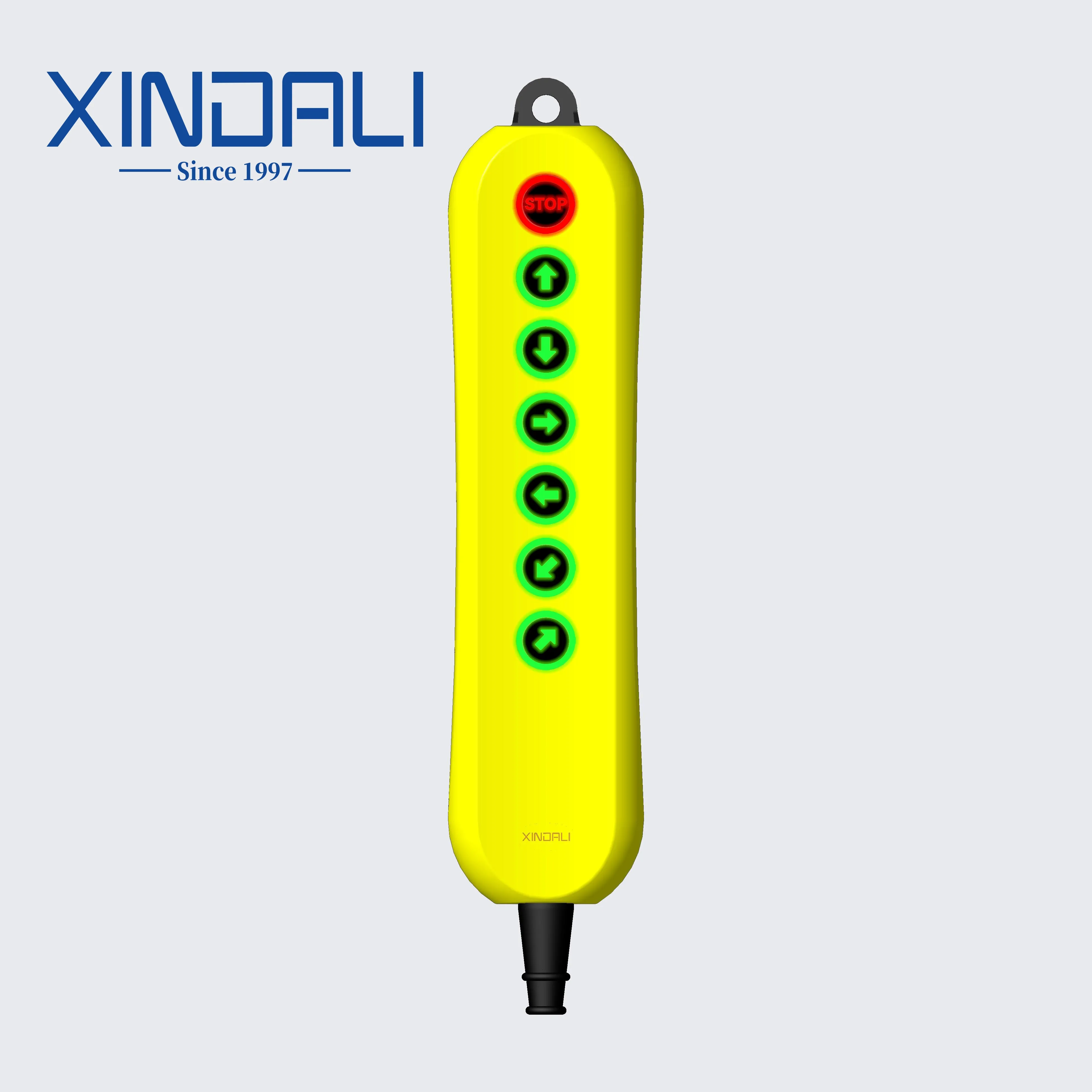 

7 Button 12-24V AC/DC Hoist Crane Industrial electronic Remote Control for 12V 24V Overhead Bridge