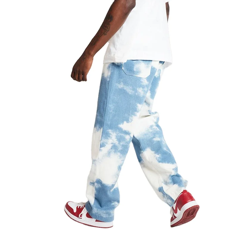 

New Loose straight Men Jeans Denim Biker Casual Pants Hip Hop Man Jean Hombre Pantalon size S-3XL, Picture color