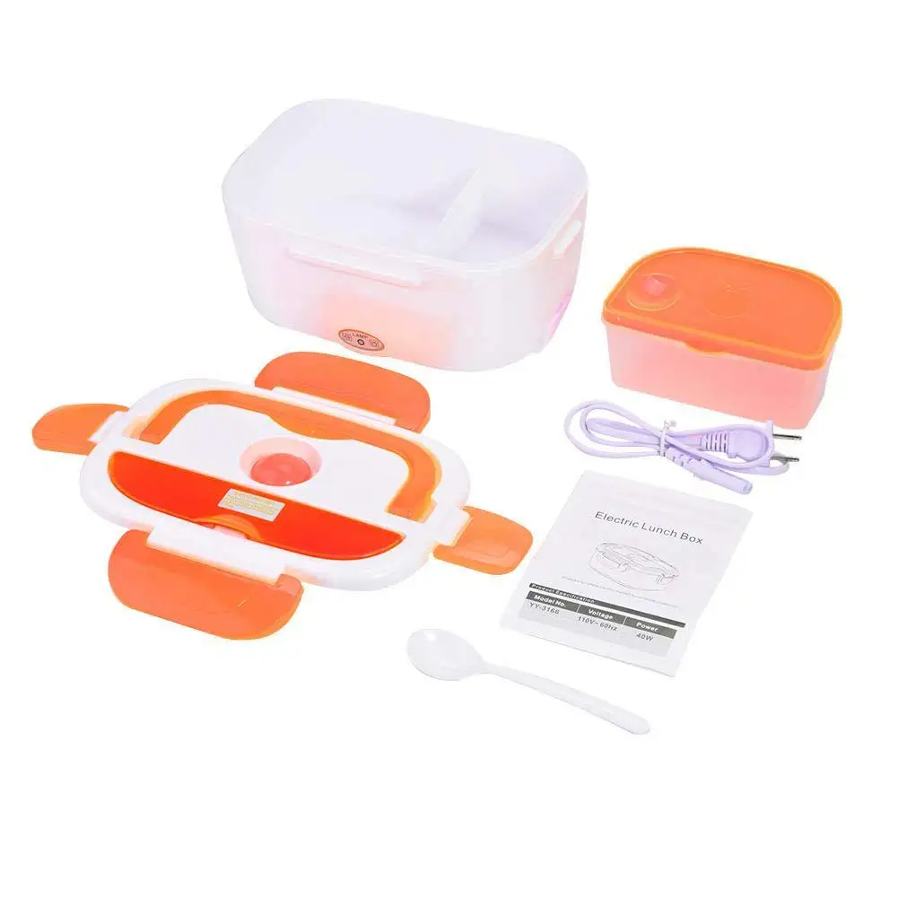 

1.05 L portable lunch box 220V electric food warmer Plastic electric heater lunch box, Pink, blue, green, orange