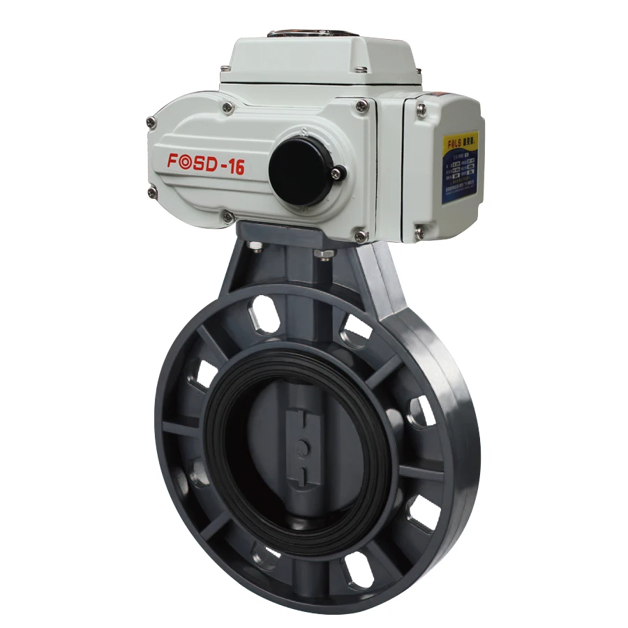 

24VDC 220VAC Electric Actuator UPVC PVC plastic Butterfly Valve actuator valve