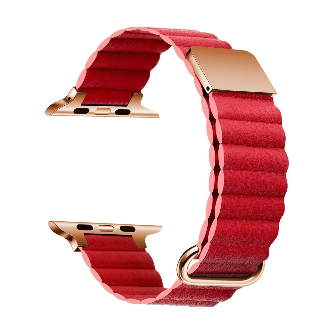 

New Microfiber Leather Loop Band For Apple Watch Magnetic Strap, Multi color