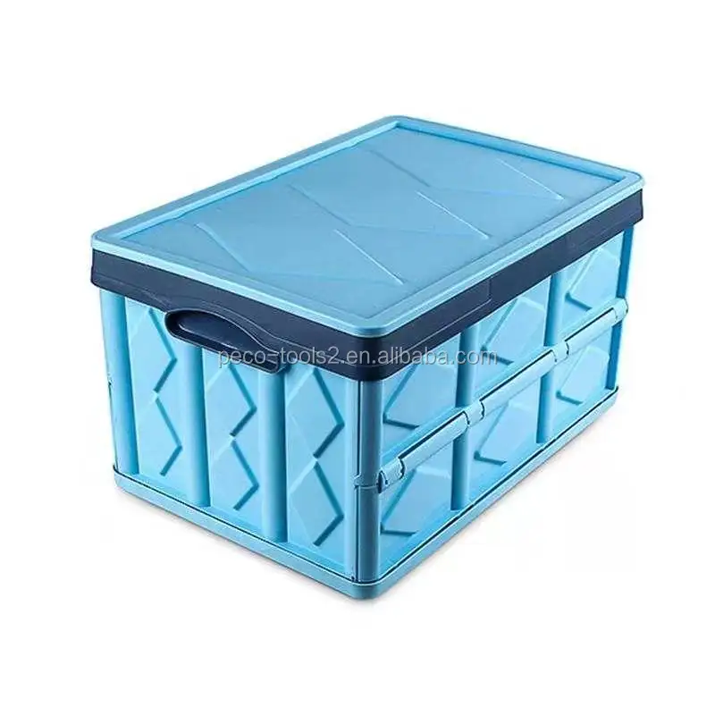 Folding Car Trunk Storage Boot Organizer Plastic High Capacity Stowing Tidying Collapsible Box