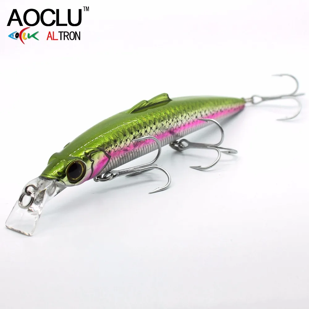 

AOCLU Big Heavy Sinking Minnow 15cm 27.5g Hard Bait Crank Fishing Lure Magnet Weight Transfer For Saltwater Bass Trolling, 6colors