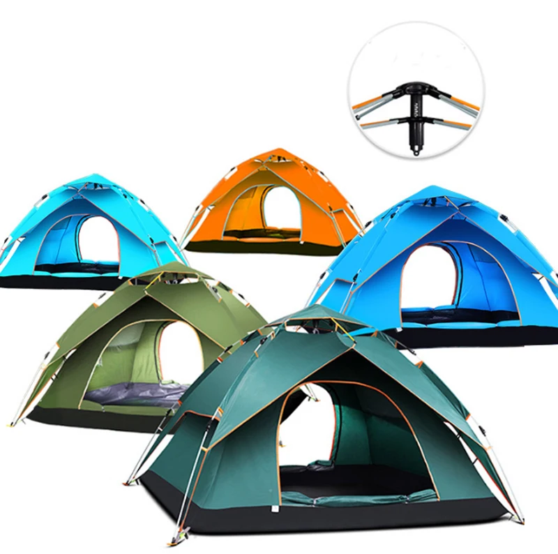 

Jetshark 3-4 People Camping Tent Automatic Pop Up Outdoor Family Bivy Hiking Shelter Instant Setup Portable Fully Automatic Tent