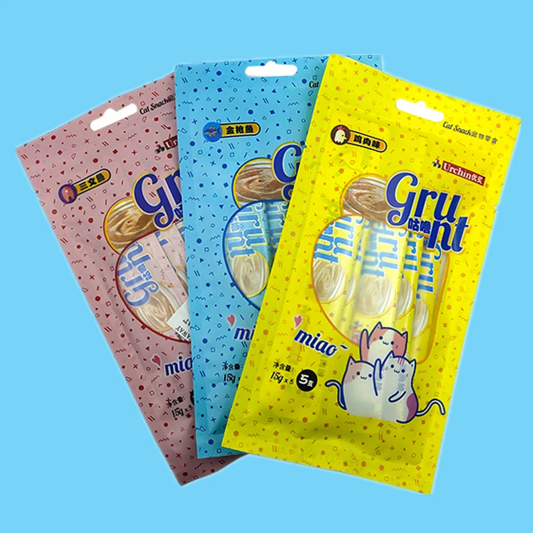 

Cat Strips Cat Snacks Liquido Wet Food Pack 15g Processamento OEM