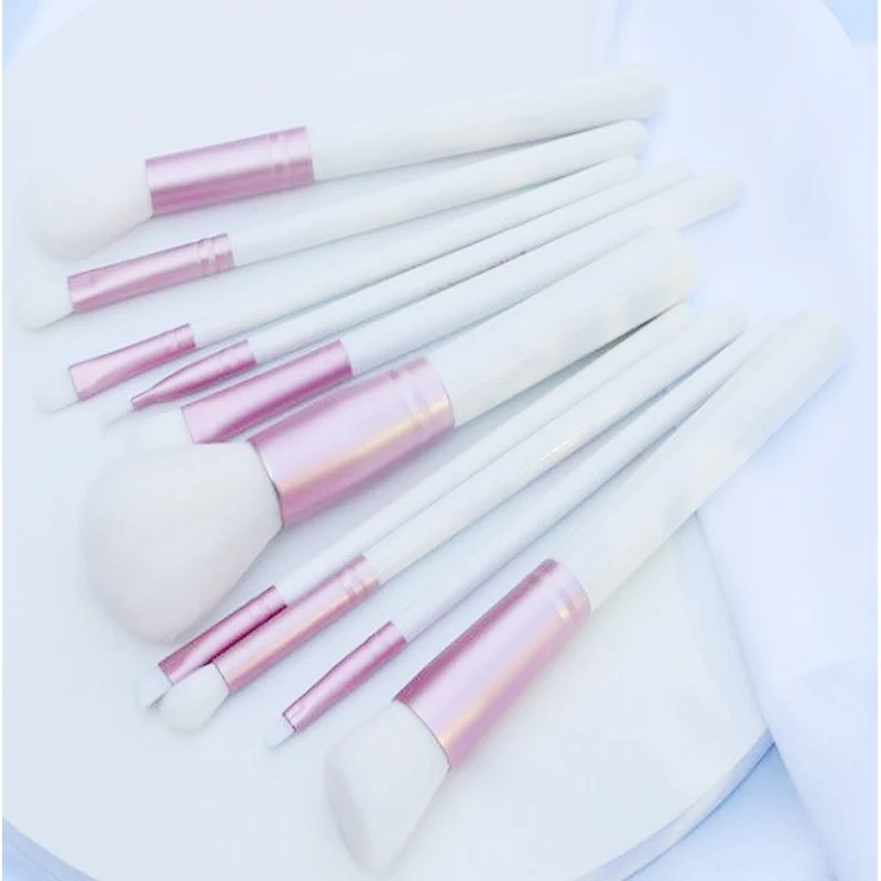 

Hot popular 10pcs high quality makeup brushes Soft Cosmetic Make up Brush Set, Customized color accepted