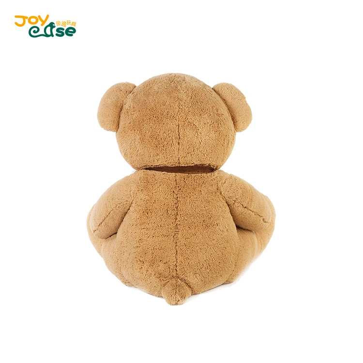 Custom yellow teddy bear stuffed animals toys with bowknot