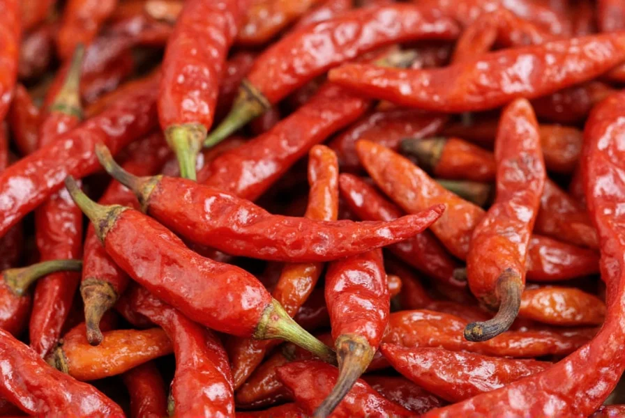 Bag of dried arbol chiles