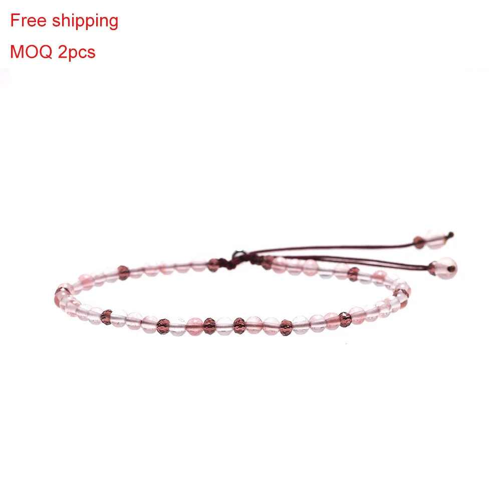 

Natural Stone Bracelet For Women 3Mm Small Beads String Bracelet