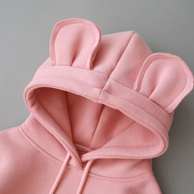 
KS1282 Multi color blank toddler cute bear ears hoodie baby 
