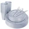 /product-detail/150pcs-solid-silver-lace-design-disposable-plastic-dinnerware-set-62416205336.html