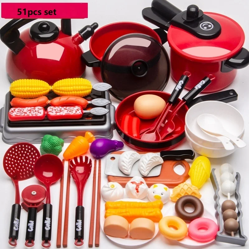 

Hot Selling Toys 10-131pcs Pretend Play Kitchen Toys for Kids Vocal Kids Kitchen Toy