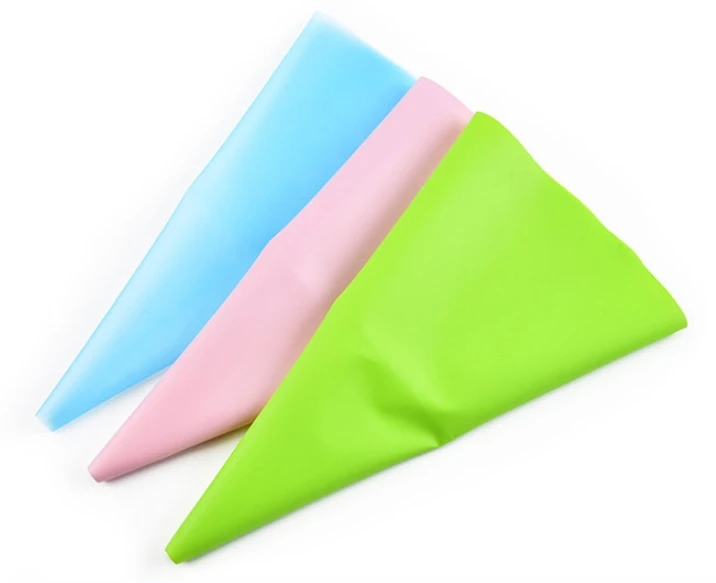 

Different colors reusable pastry bags thicken cake Icing piping bags decorating tools, Pink/blue/green