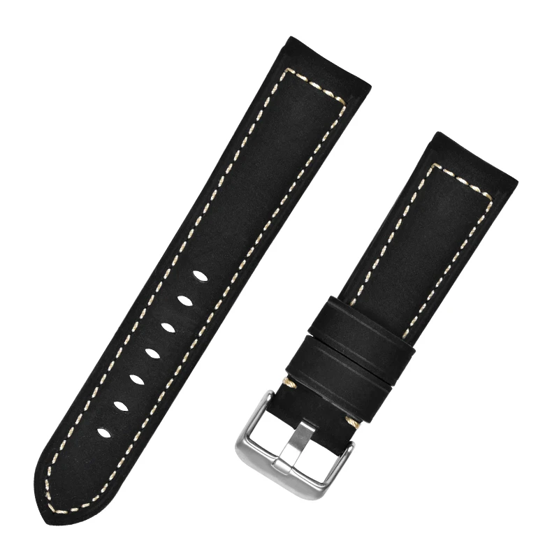 

Black geniune leather apple watch band cuff