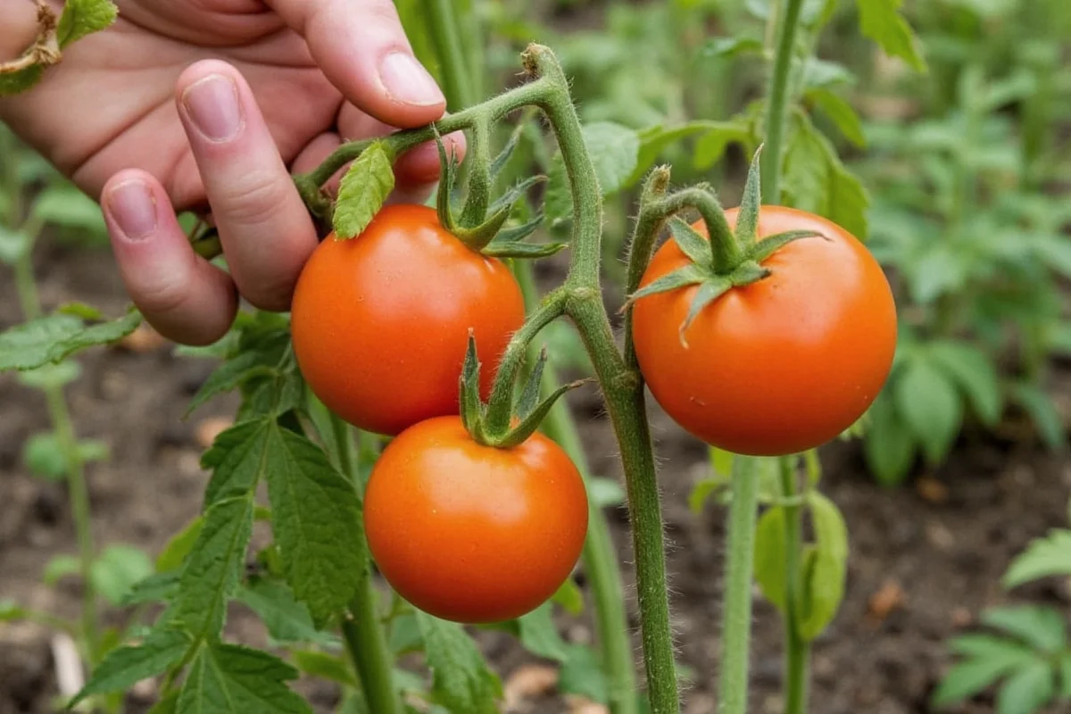 how deep to plant tomatoes