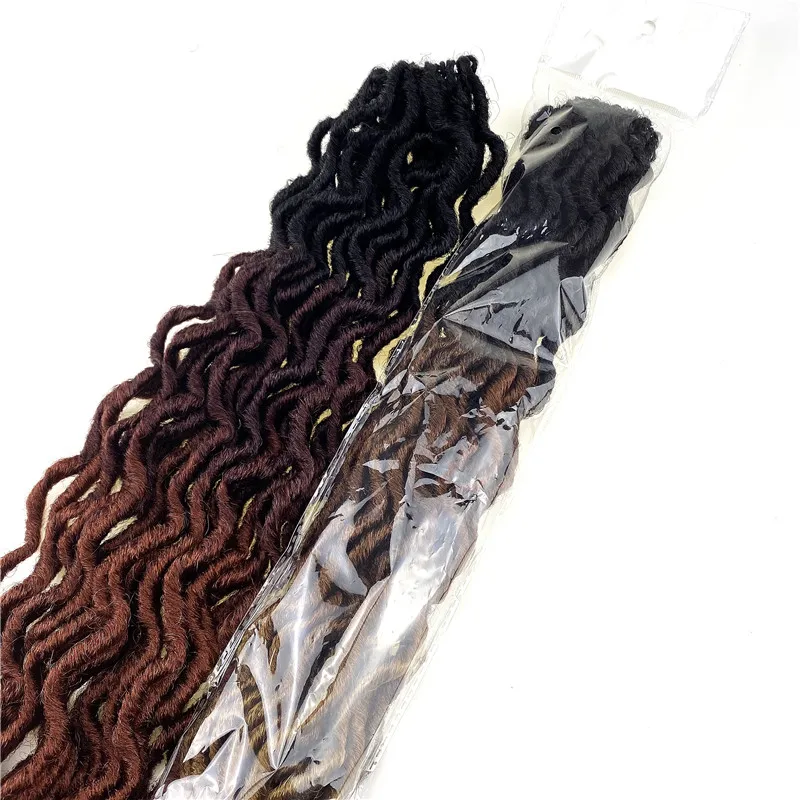 

Colorful Soft Gypsy Locs Crochet Braids Hair Curly Dread Locs Synthetic Hair Vendor