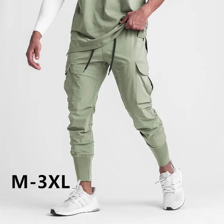

Custom Plus Size Street Sweat Men's Black Sweatpants & Trousers Tapered Cotton Mens Cargo Jogger Pants, Picture color