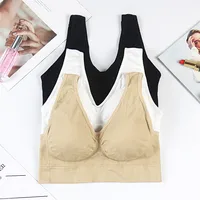 

set sexy bra With Pads Seamless push up bra plus size XXXL underwear wireless Bra black/white/nude