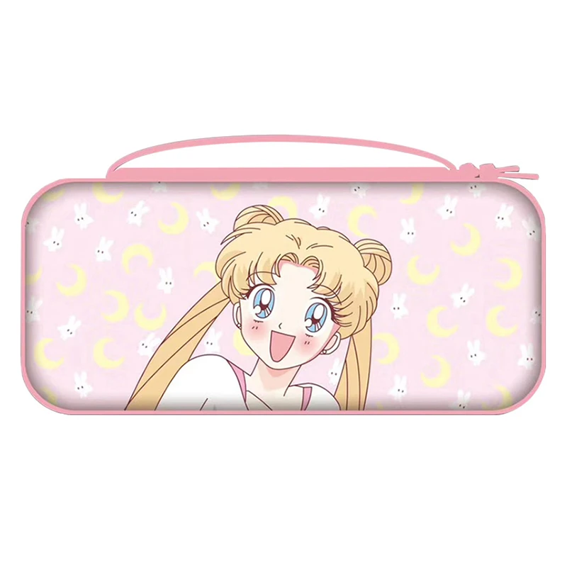 

Cute Cartoon Anime Storage Bag For Nintendo Switch Kawaii Travel Carry Protective Case For Nintend Switch Game Console Box Shell, Cute pink case
