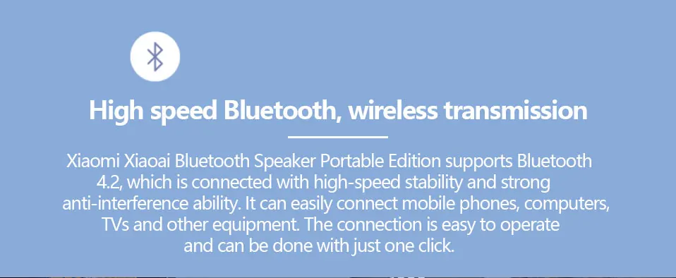 Xiaomi Bluetooth Speaker AI Control Handsfree Call Stereo Portable Wireless Mp3 Player Hands-free Speaker - ANKUX.COM