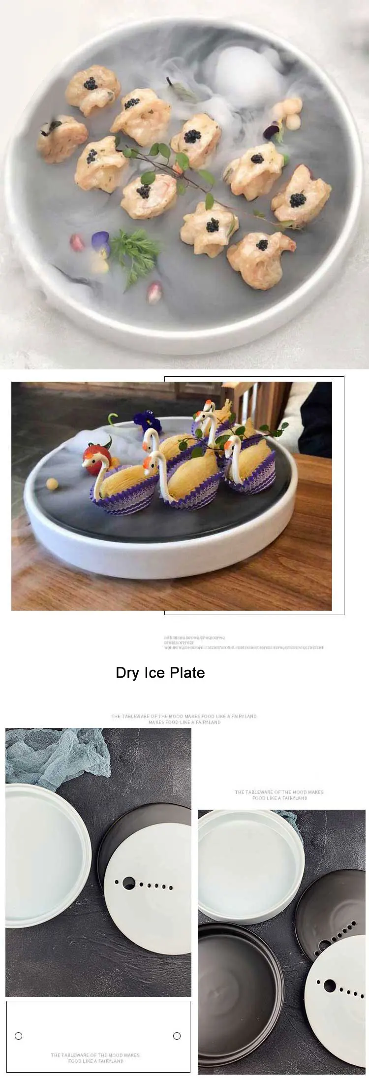 dry ice japanese shashimi dish