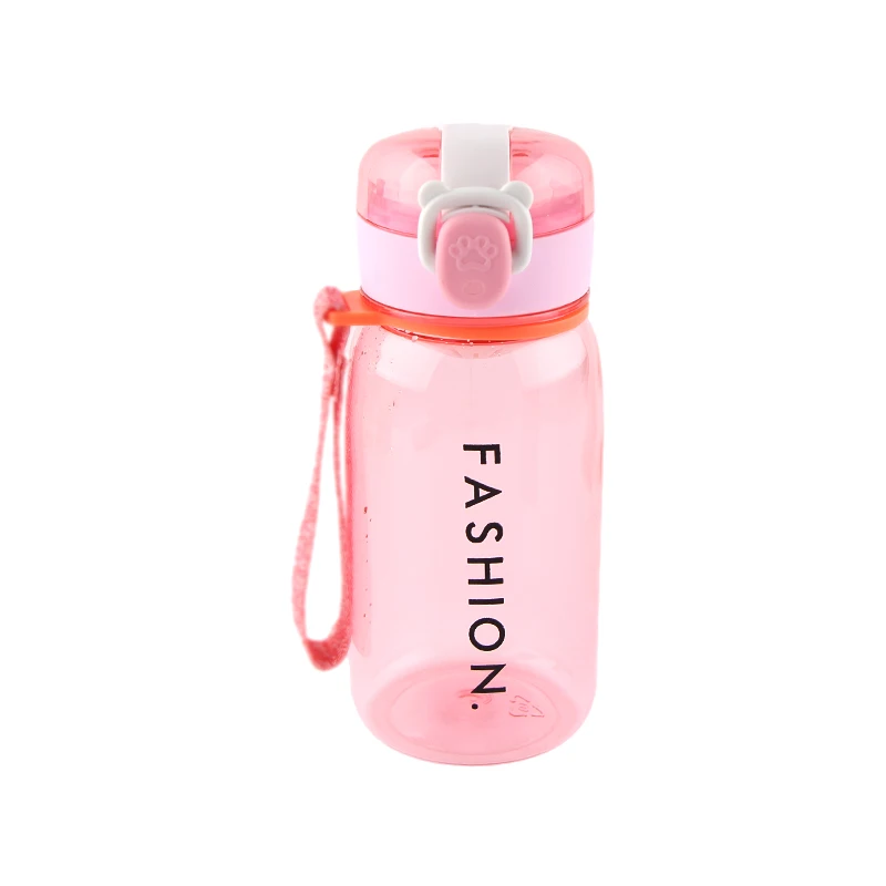 

Qinge Wholesale 400ml Tritan Plastic Kid Water Bottles with PP Lid and Rope Custom Logo, Blue