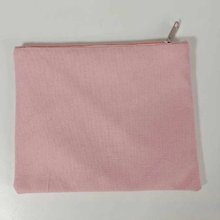 

custom large Eco Friendly Blank canvas make up bag Natural cotton Recycled cosmetic pouch with zipper, White and other multi-colors are available