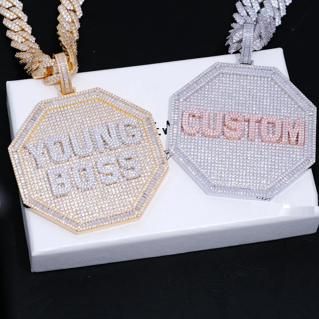 

top quality iced out bling hip hop jewelry micro pave 5A cubic zirconia cz customize letter name pendant